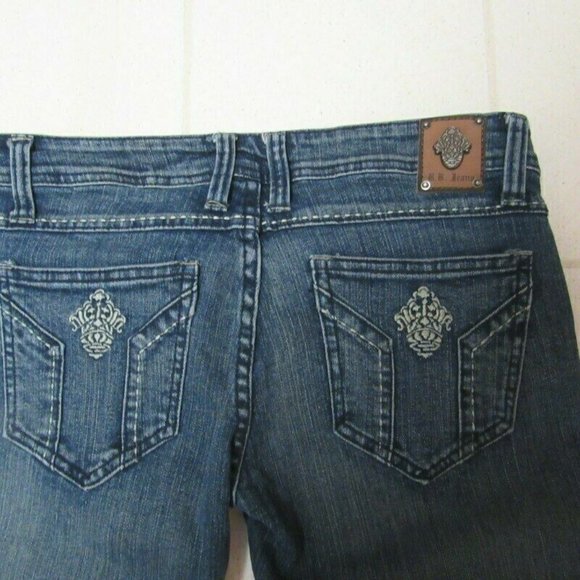 B.B. Jeans Blue Jeans Size 11 Juniors Boot Cut Embroidered Back Pockets BB - Picture 6 of 8